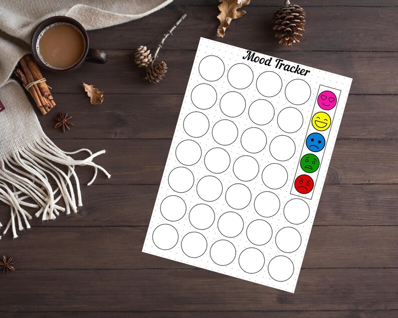 aesthetic monthly planner story template aesthetic mood tracker story template with emoji faces and color-coded calendar