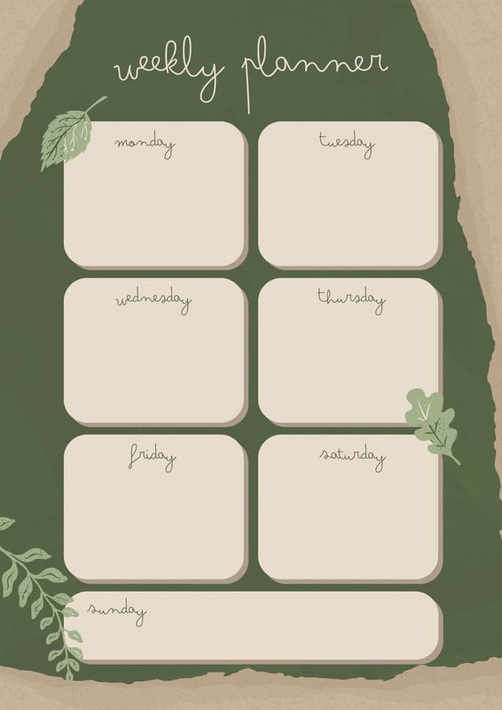 aesthetic monthly planner story template aesthetic weekly spread story template with horizontal layout and gradient background