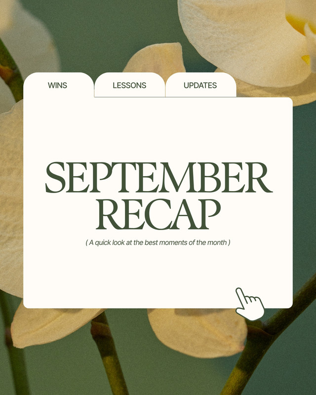 aesthetic monthly recap story Nature-inspired monthly recap story template with botanical elements and earthy colors