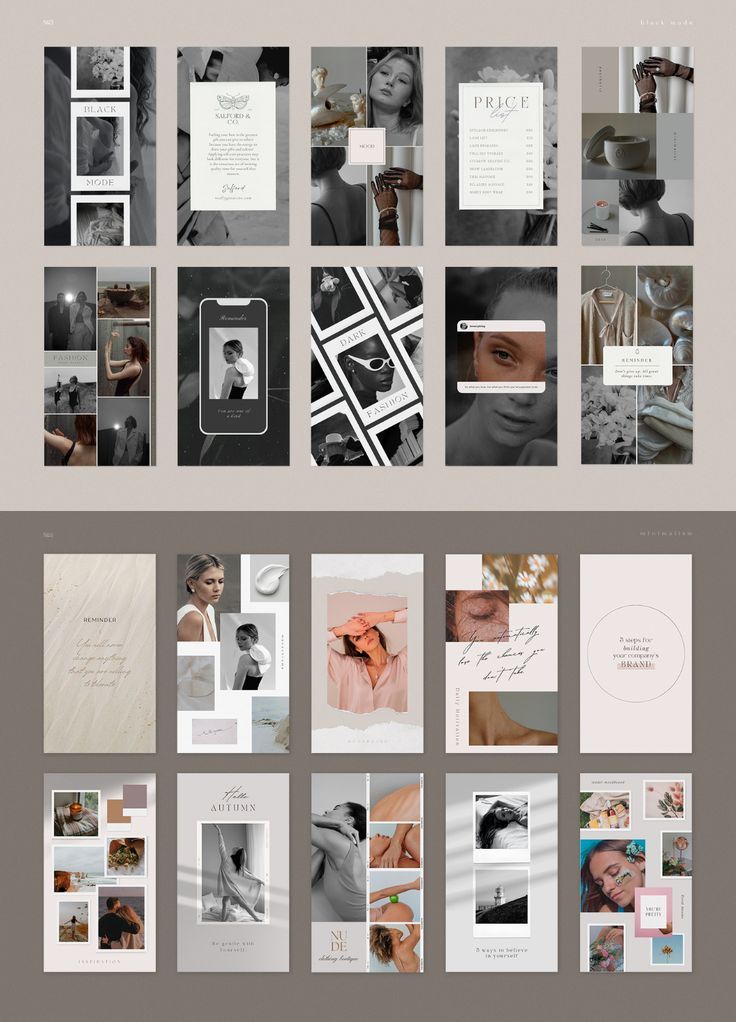 aesthetic moodboard story template glamorous moodboard Instagram story template with gold foil and marble