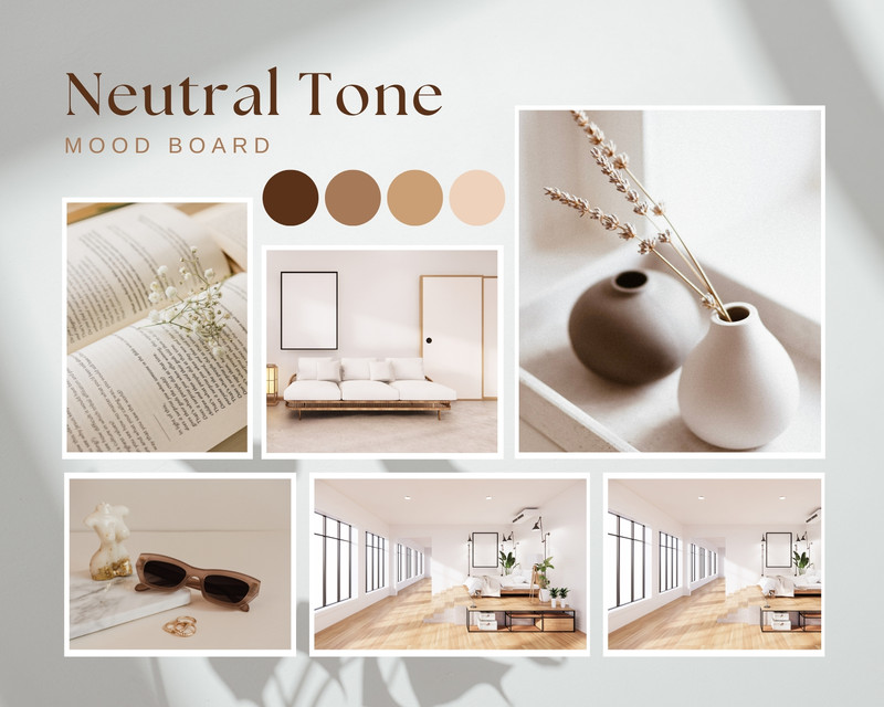 aesthetic moodboard story template minimalist moodboard Instagram story template with clean white grid