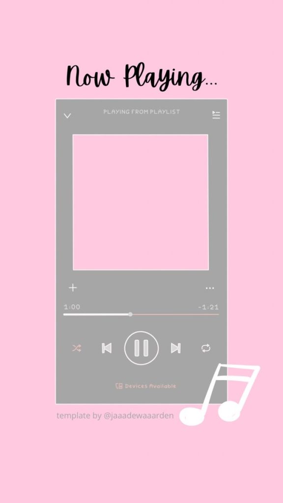 aesthetic music instagram story template aesthetic album cover layout Instagram story template with tracklist