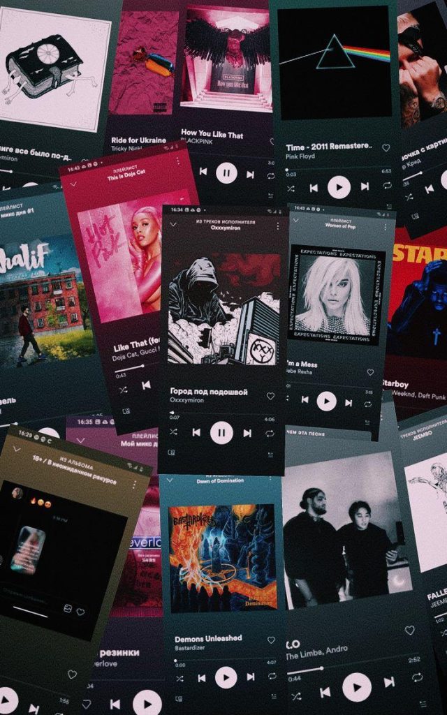 aesthetic music instagram story template aesthetic Spotify playlist cover Instagram story template with song titles