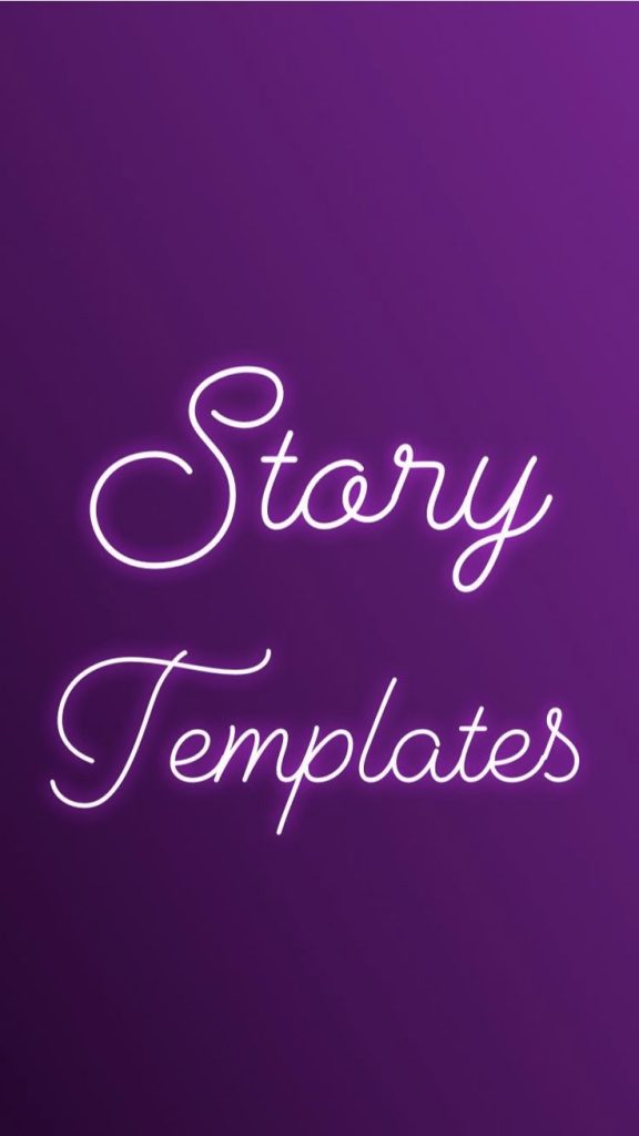 aesthetic new blog post story aesthetic instagram story template neon sign glowing text