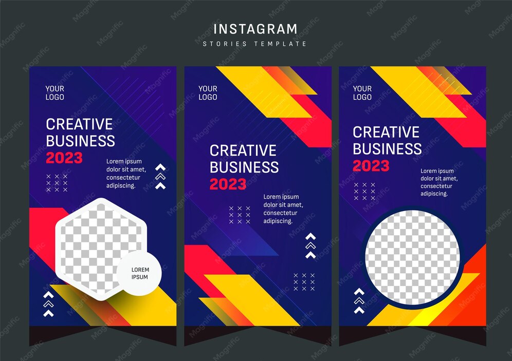 aesthetic new collection story template vibrant gradient background translucent text box new collection story template