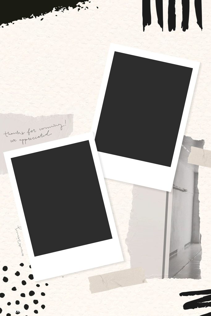 aesthetic new collection story template vintage collage polaroid style new collection story template