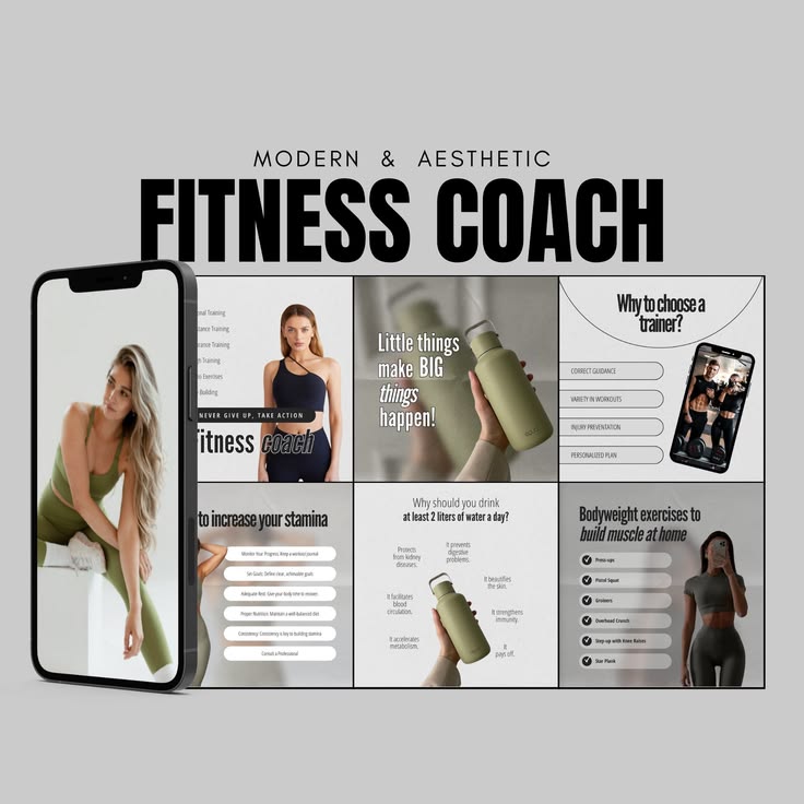 aesthetic personal trainer story template exercise demonstration story template personal trainer aesthetic