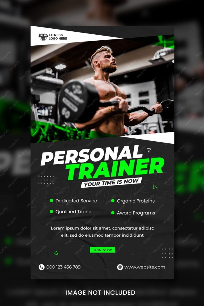 aesthetic personal trainer story template progress update story template personal training aesthetic