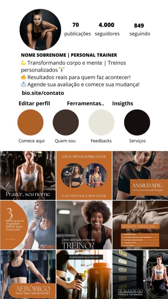 aesthetic personal trainer story template question and answer story template personal trainer aesthetic