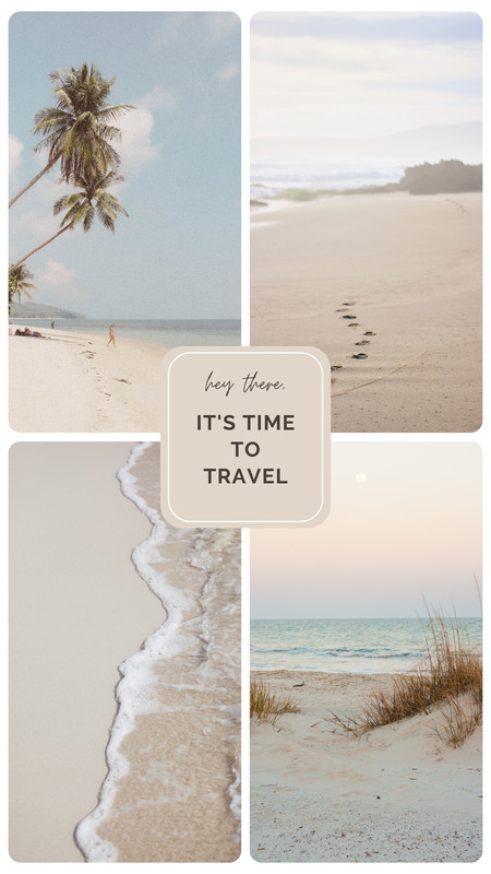 aesthetic picture collage instagram story grid collage Instagram story template with four photos pastel background