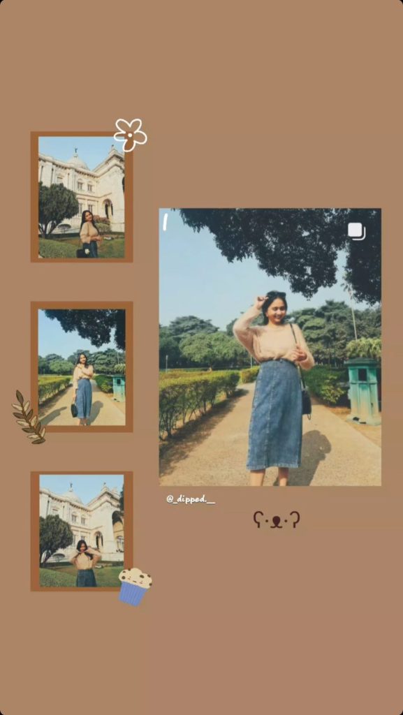 aesthetic picture collage instagram story overlapping photos collage Instagram story template dynamic cascade