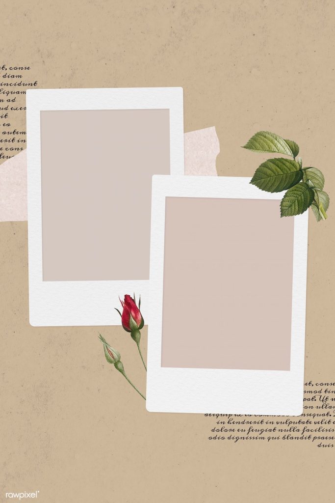 aesthetic picture collage instagram story polaroid frame collage Instagram story template scattered instant camera