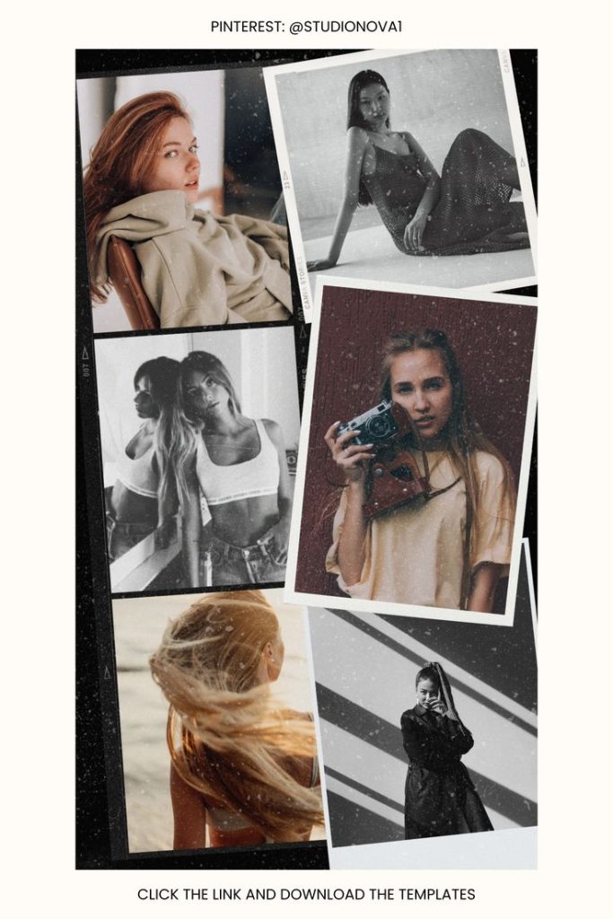 aesthetic picture collage instagram story vintage filmstrip collage Instagram story template retro frame