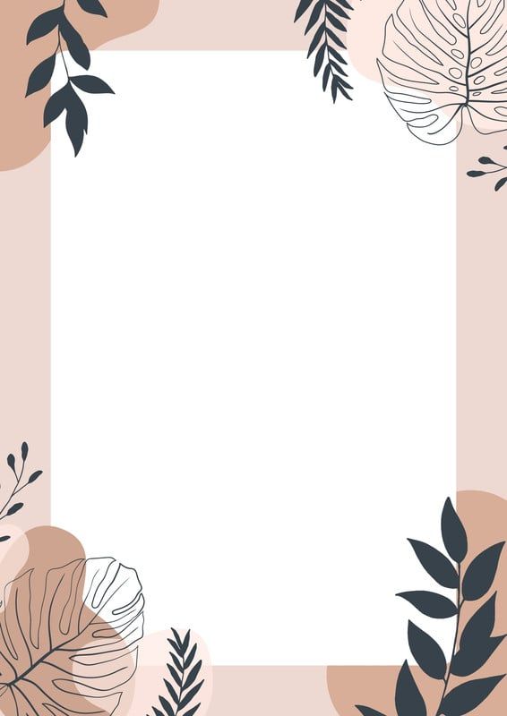 aesthetic portfolio story template nature-inspired frame portfolio story template with leaves and botanical border