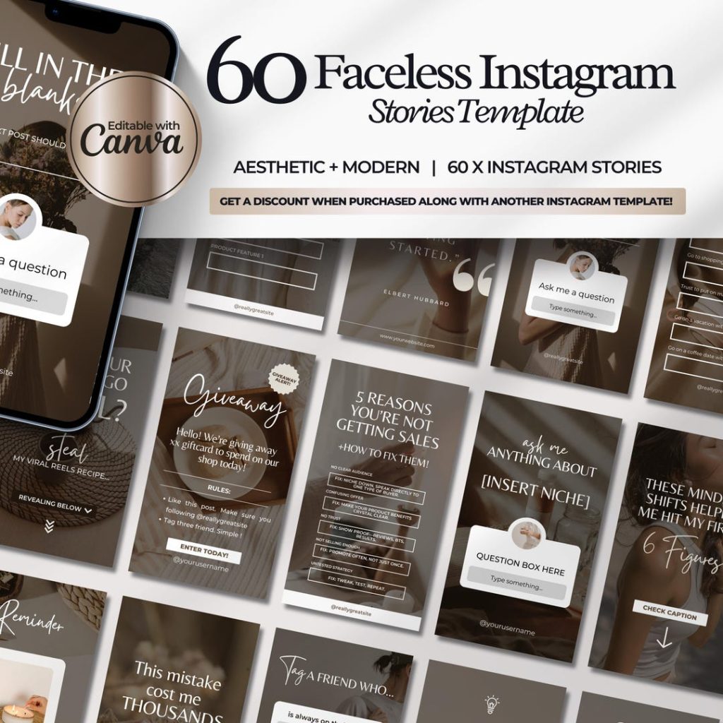 aesthetic profile story template aesthetic contact info Instagram story template card