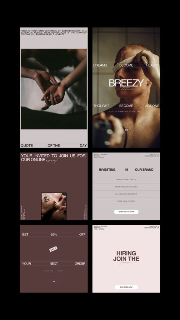 aesthetic profile story template aesthetic gallery Instagram story template multiple photos