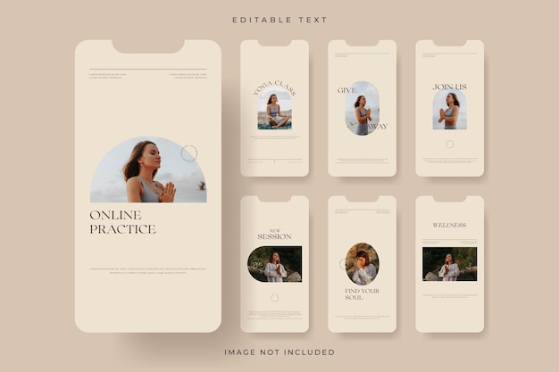 aesthetic profile story template minimalist Instagram profile bio story template design
