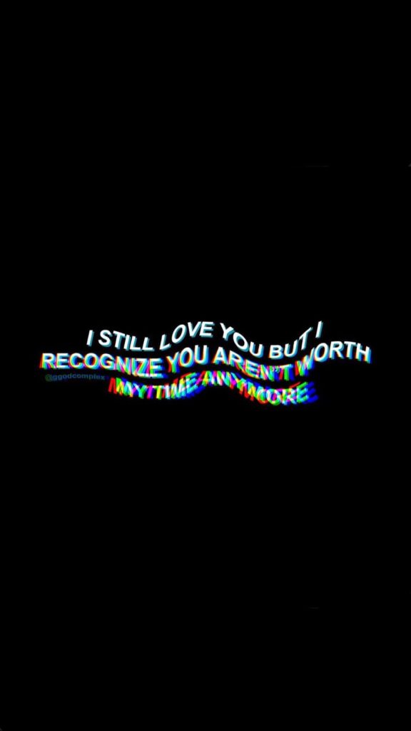 aesthetic sad quote story template aesthetic sad quote story glitch CRT screen neon tears