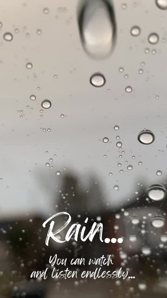 aesthetic sad quote story template rainy window raindrops