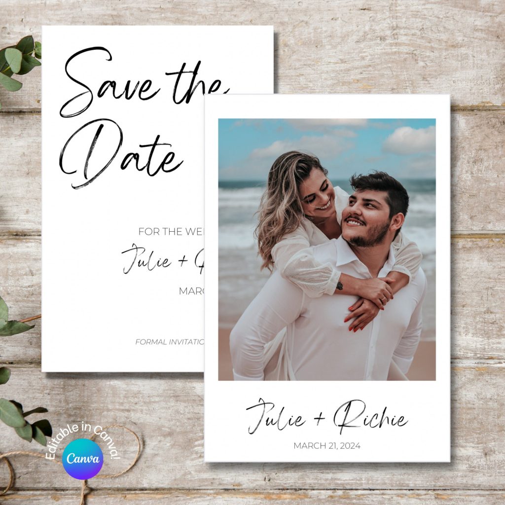 aesthetic save the date story minimalist Instagram story save the date grid layout black and white