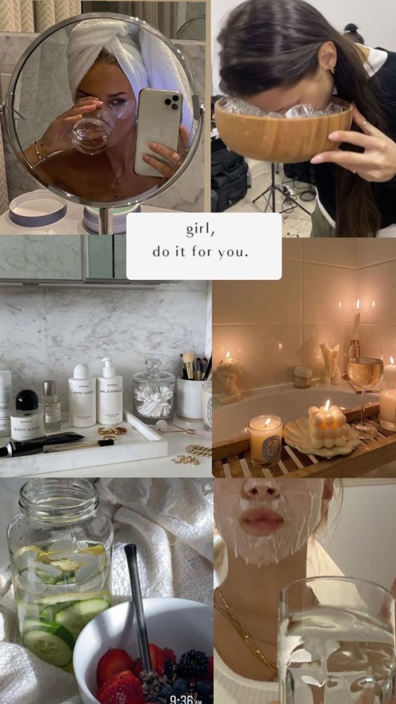 aesthetic self care story template aesthetic skincare story template with face masks and serums on marble