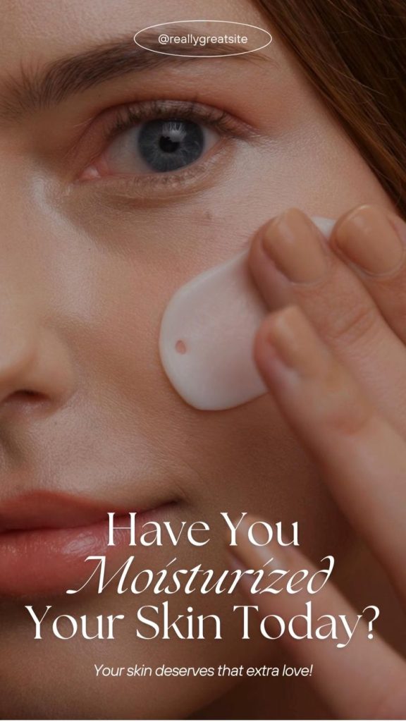 aesthetic skincare story template morning night skincare routine split Instagram story template