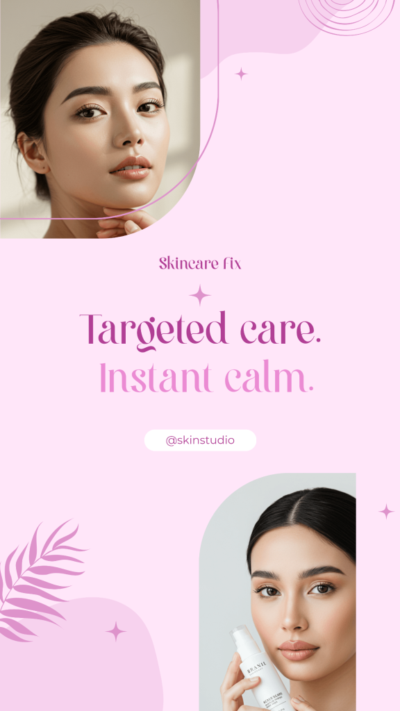 aesthetic skincare story template SPF reminder Instagram story template cute sun graphic