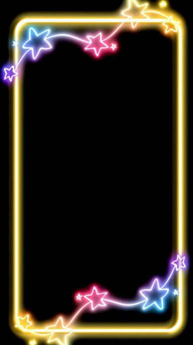 aesthetic story border template neon glow border Instagram story neon frame
