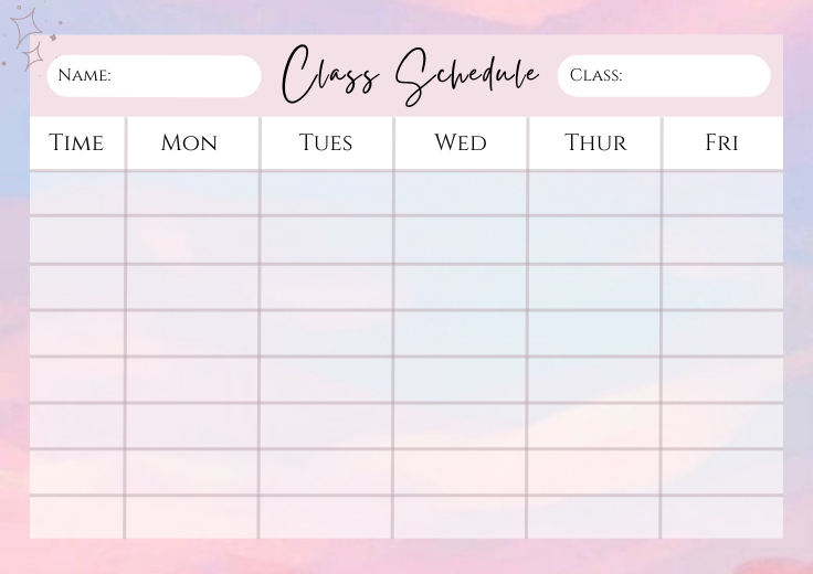aesthetic student instagram story template minimalist student study schedule Instagram story template with pastel colors