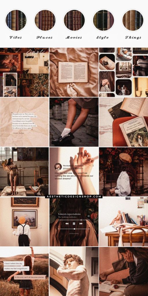aesthetic template for instagram story dark academia aesthetic Instagram story template example