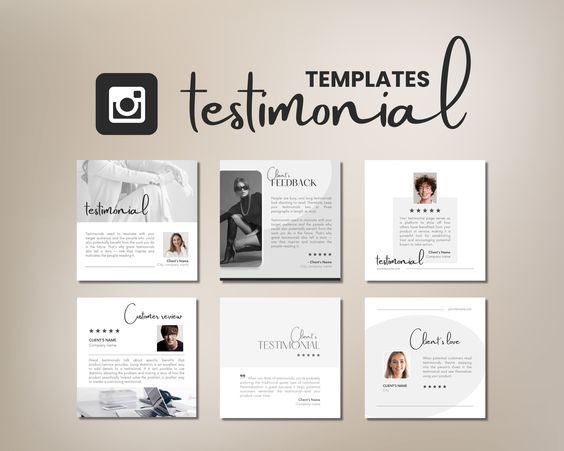 aesthetic testimonial story template client spotlight testimonial story template with photo and bio