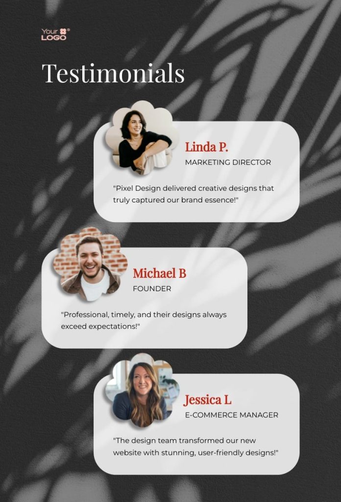 aesthetic testimonial story template side by side testimonial story template comparing before and after or two quotes