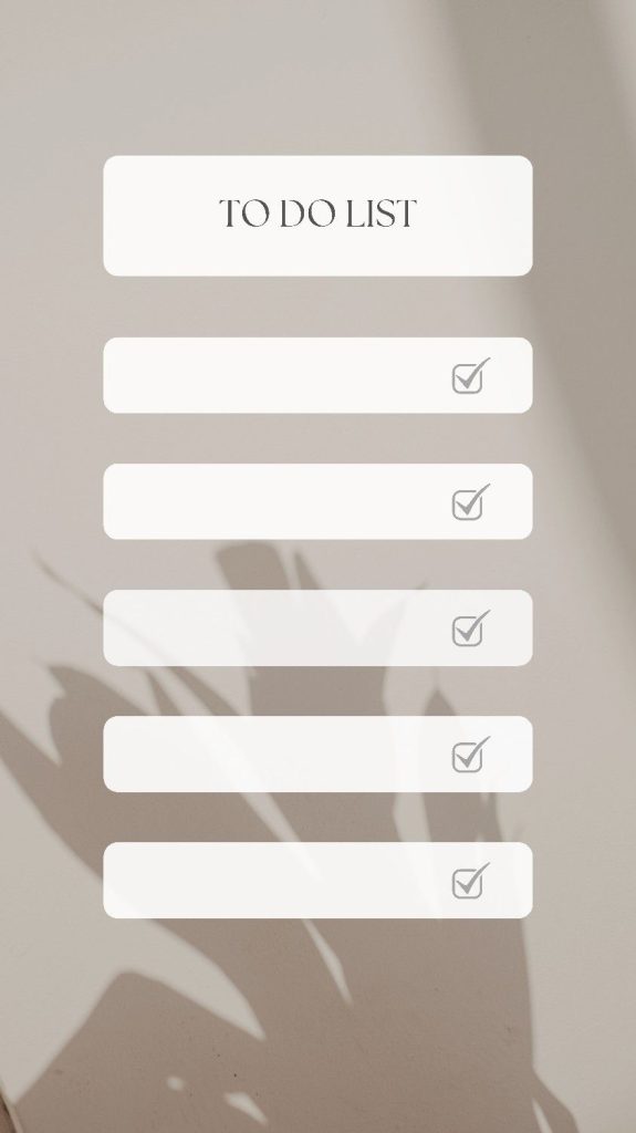 aesthetic to do list story template minimalist to do list story template white background checkboxes black font