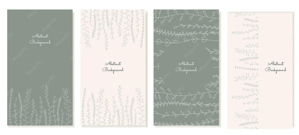 aesthetic vertical story template nature-inspired vertical story template leaves botanical