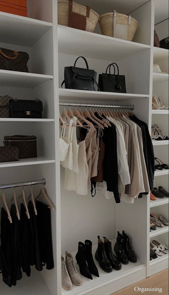 aesthetic wardrobe story template aesthetic closet organization story template Instagram