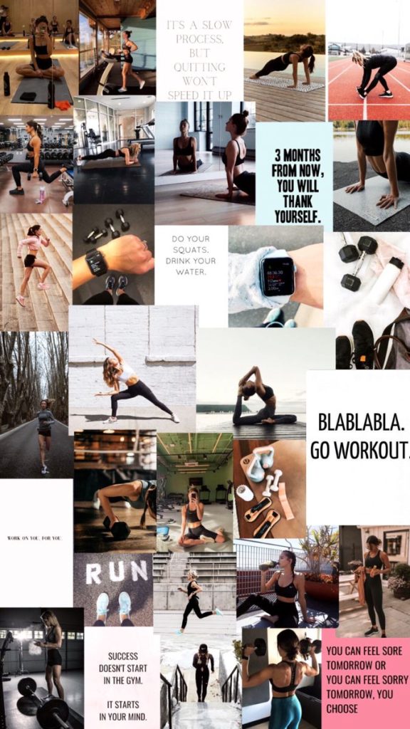 aesthetic workout story template aesthetic gym playlist story template with music notes and neon colors