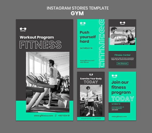 aesthetic workout story template aesthetic Instagram workout story template with warm-up exercises