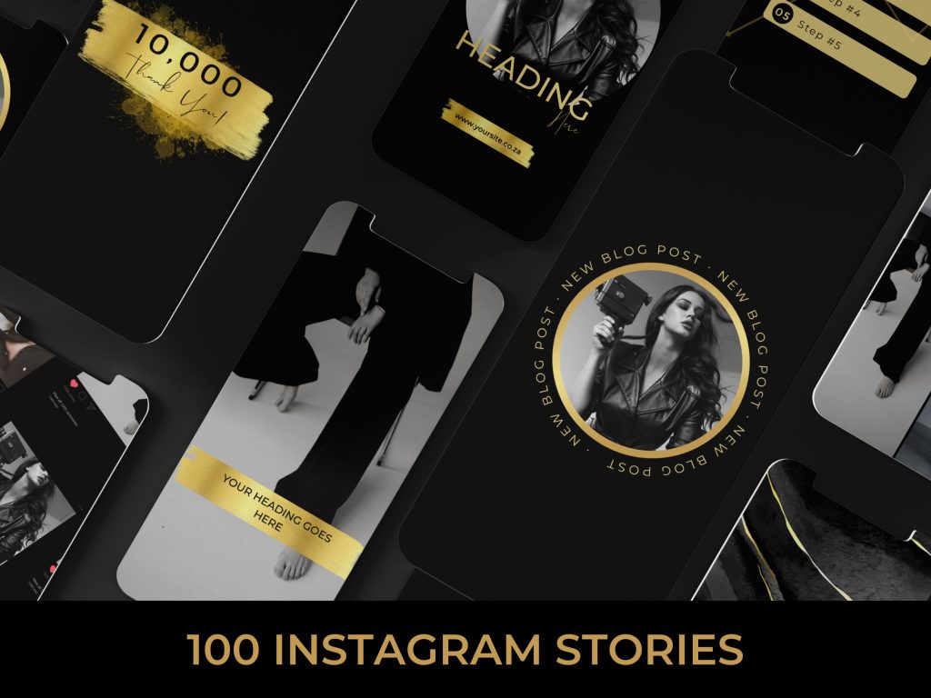 black aesthetic instagram story template black and gold luxury aesthetic instagram story template