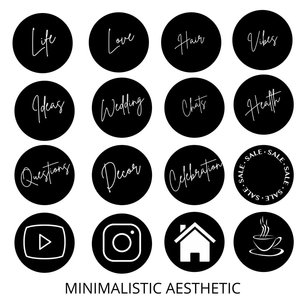 black aesthetic instagram story template minimalist black and white