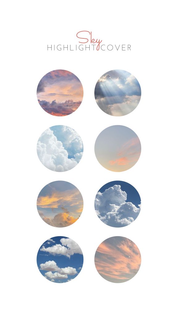 cloud sky soft aesthetic Instagram story template