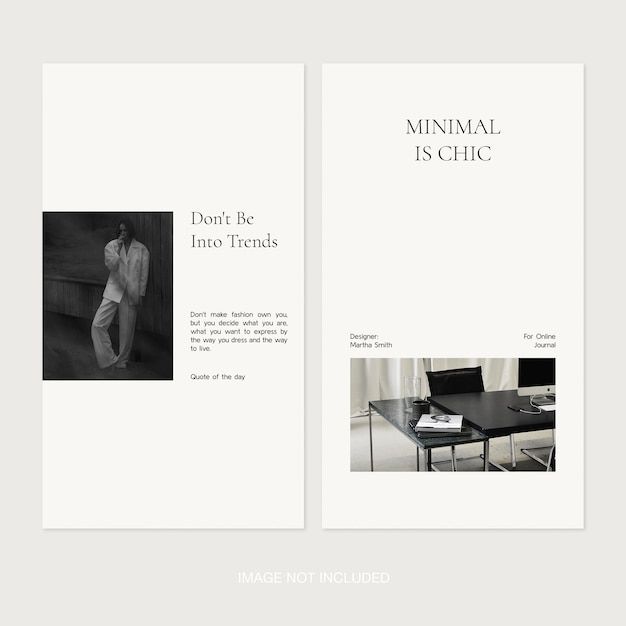 customizable aesthetic story template minimalist grid aesthetic story template with monochrome palette and thin borders