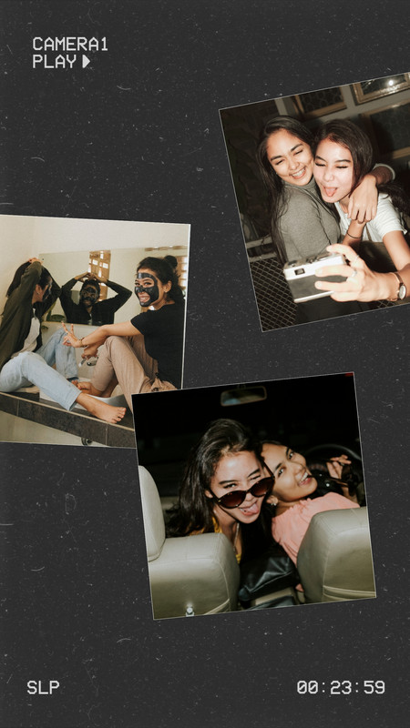 customizable aesthetic story template vintage film aesthetic story template with sepia grain texture on Instagram