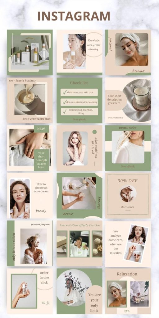 dot grid soft aesthetic Instagram story template