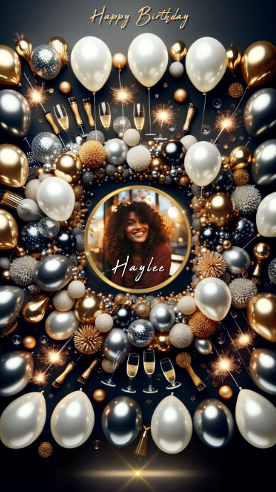 elegant birthday instagram story template black gold elegant birthday story template