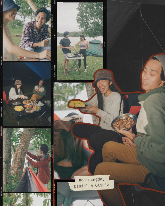 film grain aesthetic photography Instagram story template preview