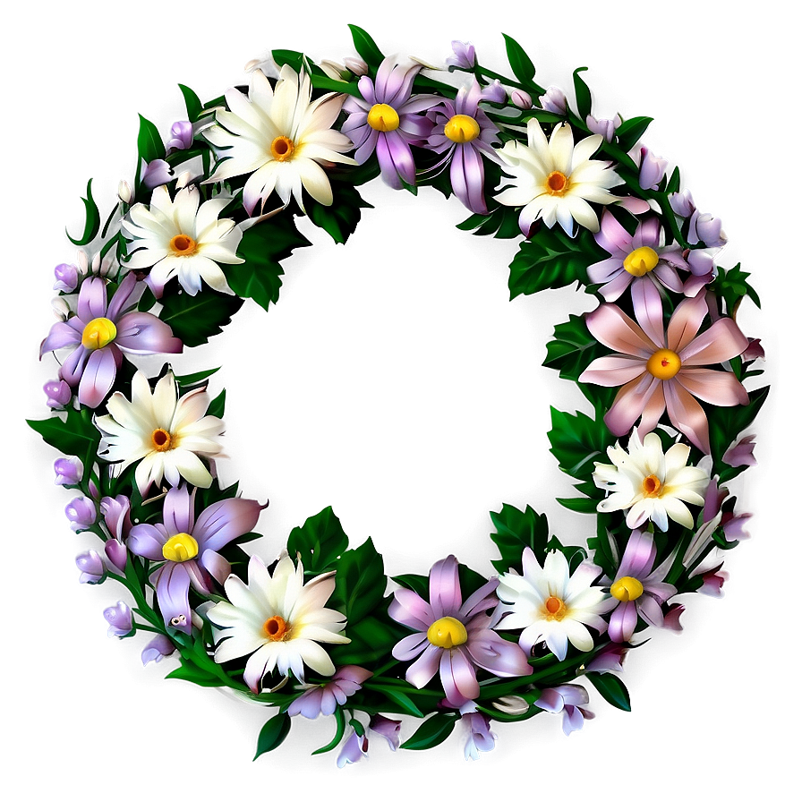 floral wreath aesthetic story template png