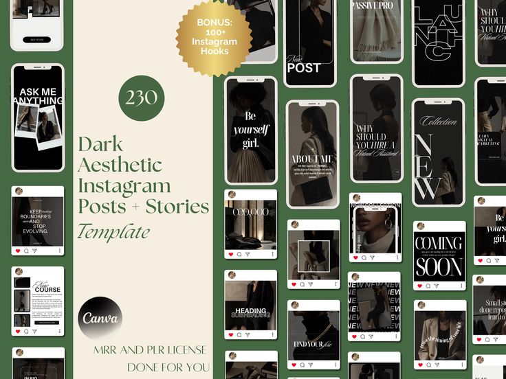 free aesthetic instagram story template dark theme instagram story template free aesthetic