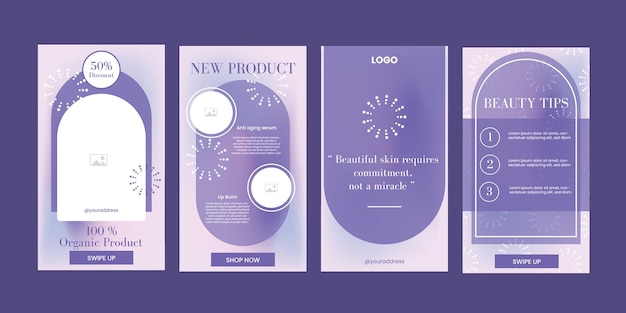 free aesthetic instagram story template pastel gradient background instagram story template free