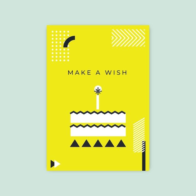 geometric confetti minimalist birthday story template