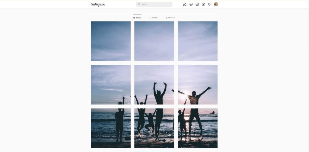 luxury aesthetic instagram story templates clean neutral beige grid layout Instagram story template with photo slots and white background